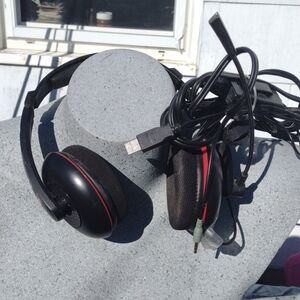 Turtle Beach Ear Force p11 Black and Red USB Headset NWOT